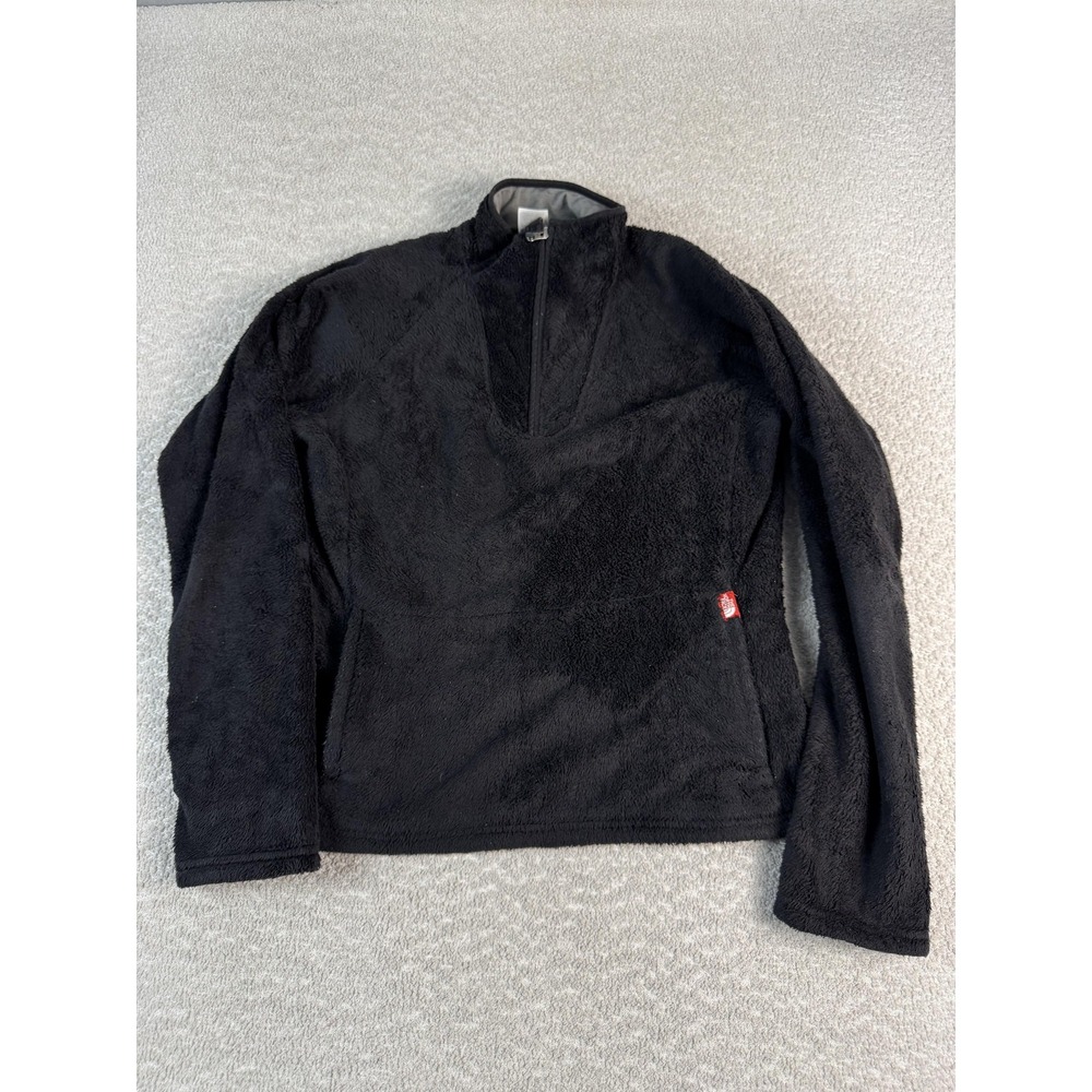 The North Face Fleece Pullover Womens‎ Medium Black 1/4 Zip High Pile Soft Warm